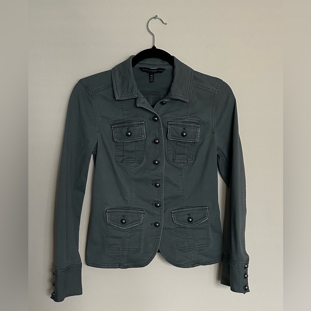 White House Black Market Slate Utility Jacket - Picture 4 of 16